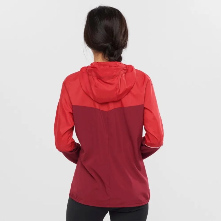 Red Salomon Agile Wind Women's Shell Jackets | IE CW5679